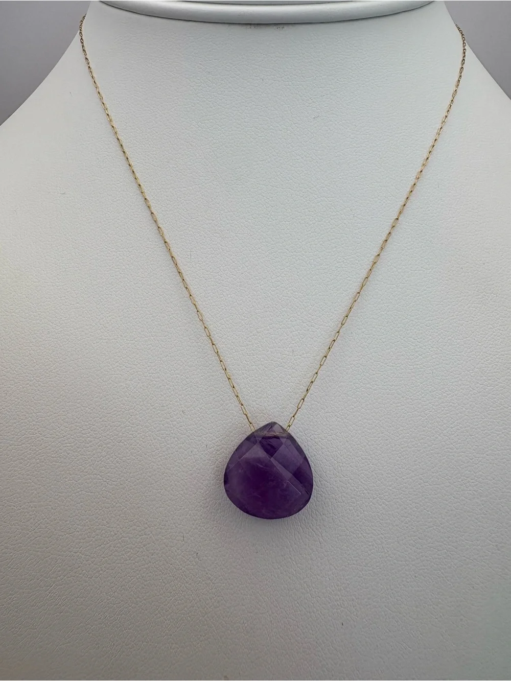 Amethyst Teardrop Necklace